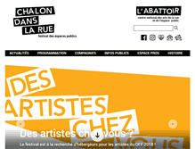 Tablet Screenshot of chalondanslarue.com